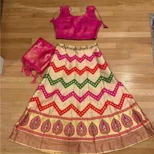 Multicolor Chevron Pattern Women's Skirt